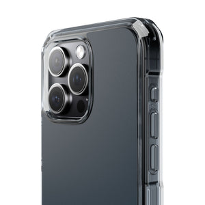 Charcoal Black | Phone Case for iPhone (Clear Impact Case - Magnetic)