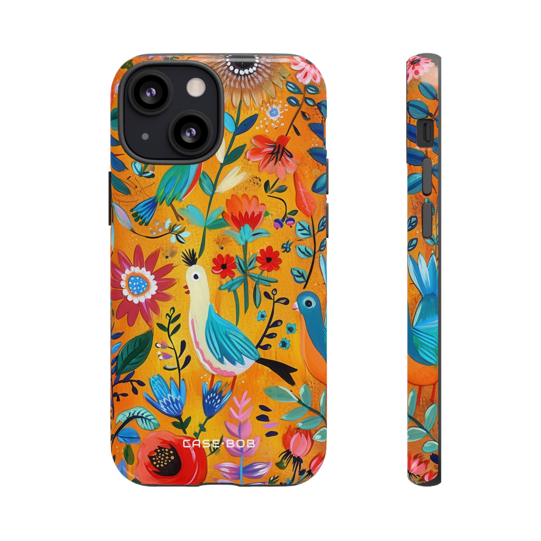 Colorful Birds Bloom iPhone 13 Mini Case - Tough