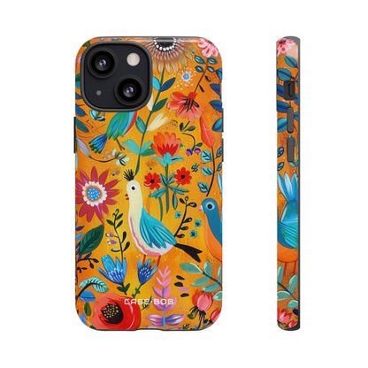 Colorful Birds Bloom iPhone 13 Mini Case - Tough