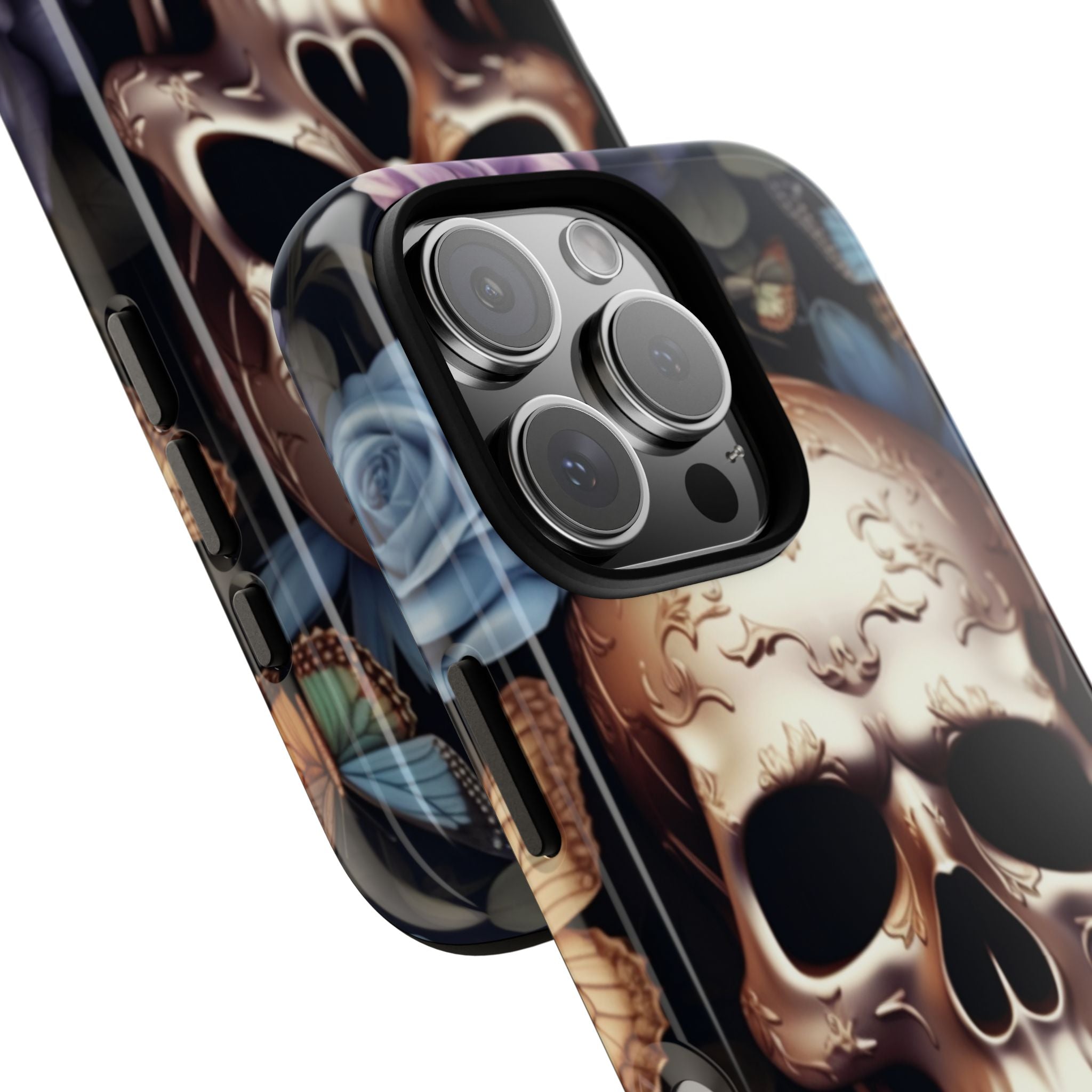 Skull Among Blossoms - iPhone Case
