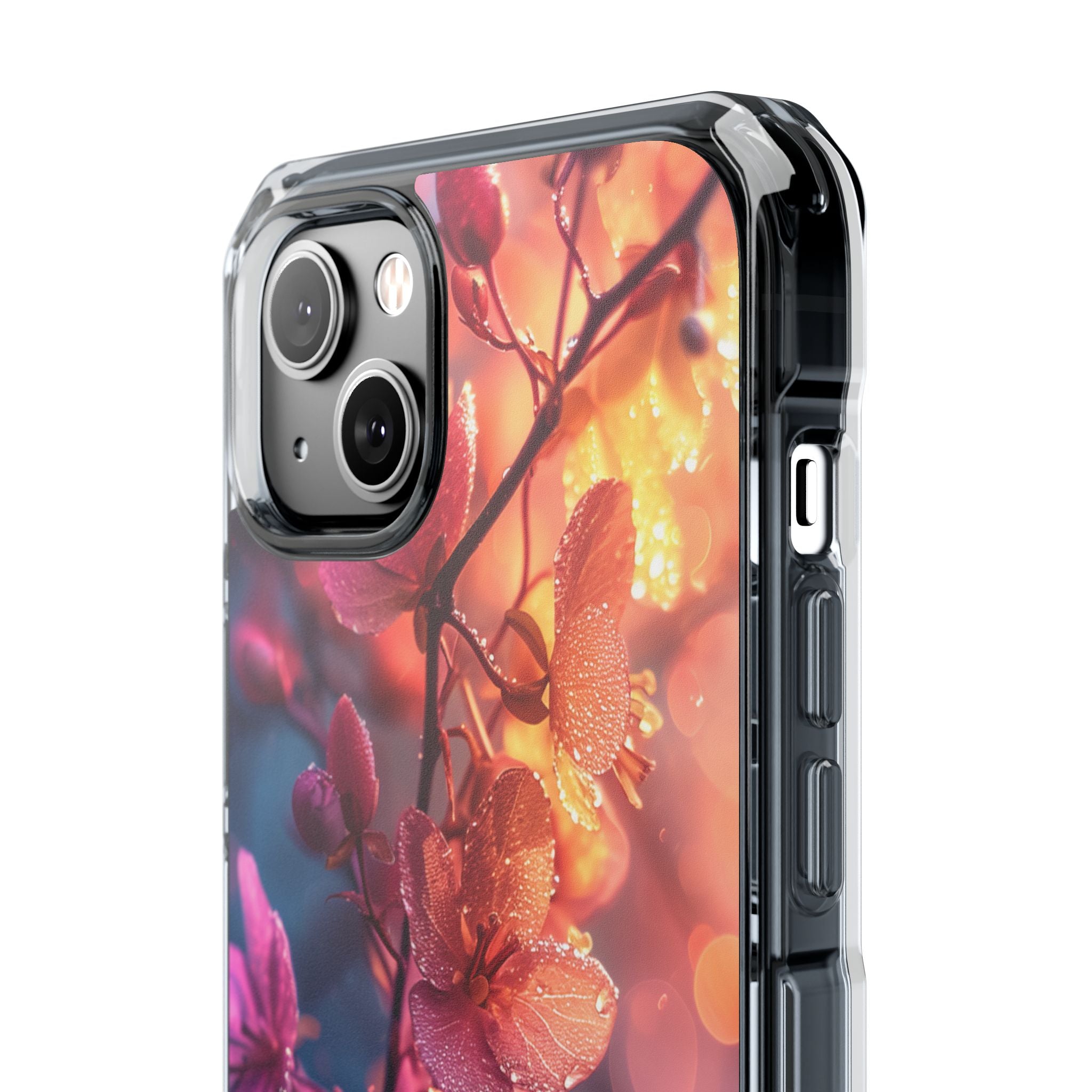 Pink Bloom Serenity - Clear Impact iPhone 14 Phone Case