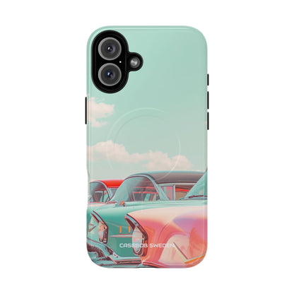 Vintage Turquoise Cars - Tough + MagSafe® iPhone 16 Phone Case