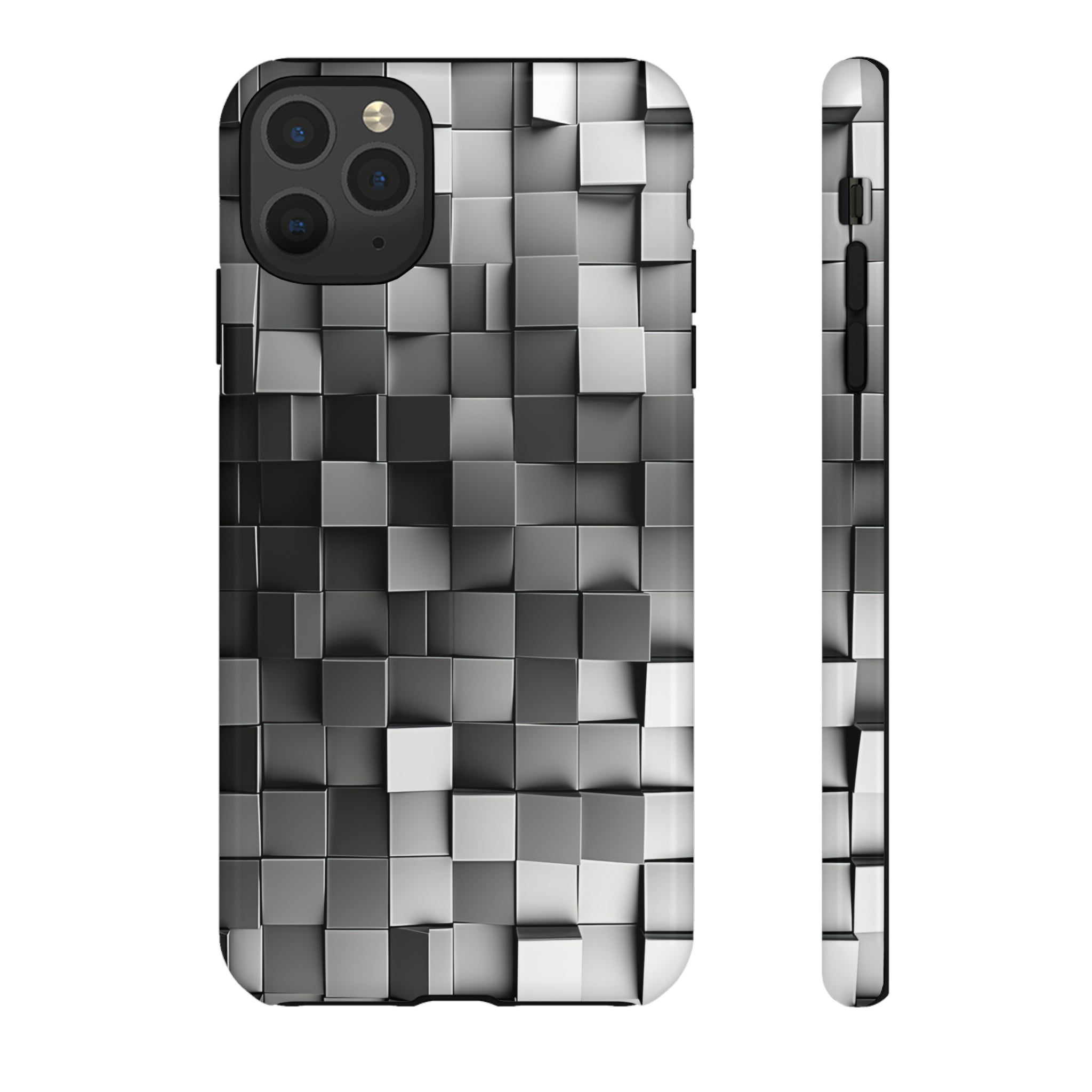 Monochrome Square Gradient - Protective Phone Case