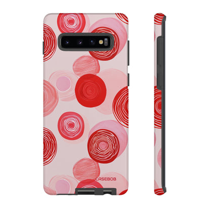 Crimson Circle Minimalism - Protective Phone Case