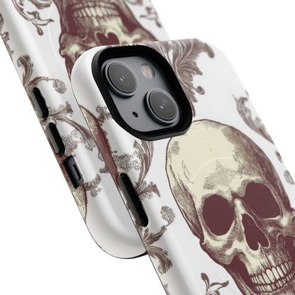 Gothic Skulls and Ornate Foliage iPhone 14 | Tough+ Phone Case