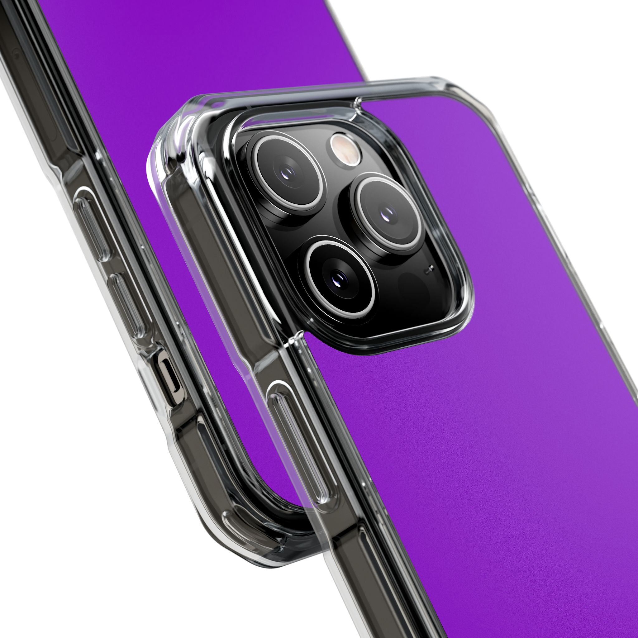 Electric Purple - Clear Impact Case for iPhone