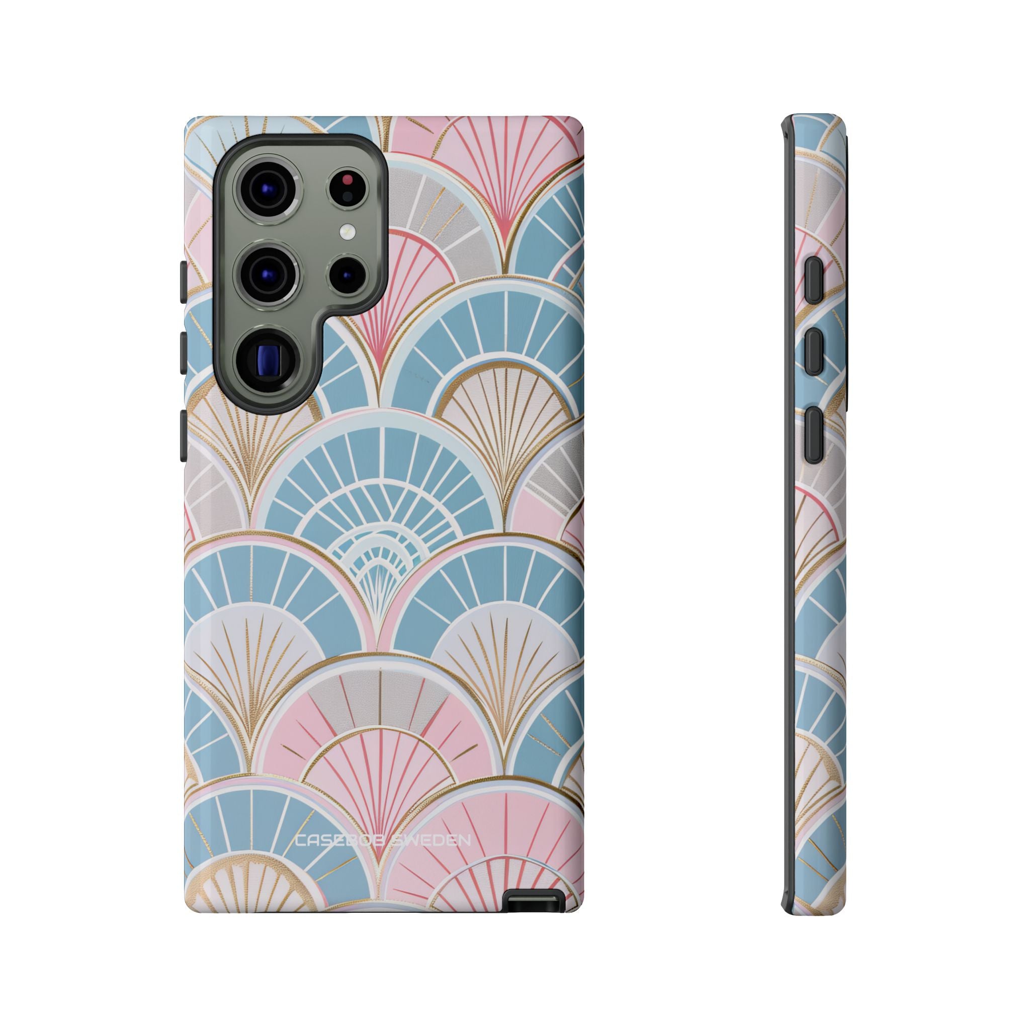 Art Deco Pastel Fan Pattern - Tough Samsung S23 Phone Case