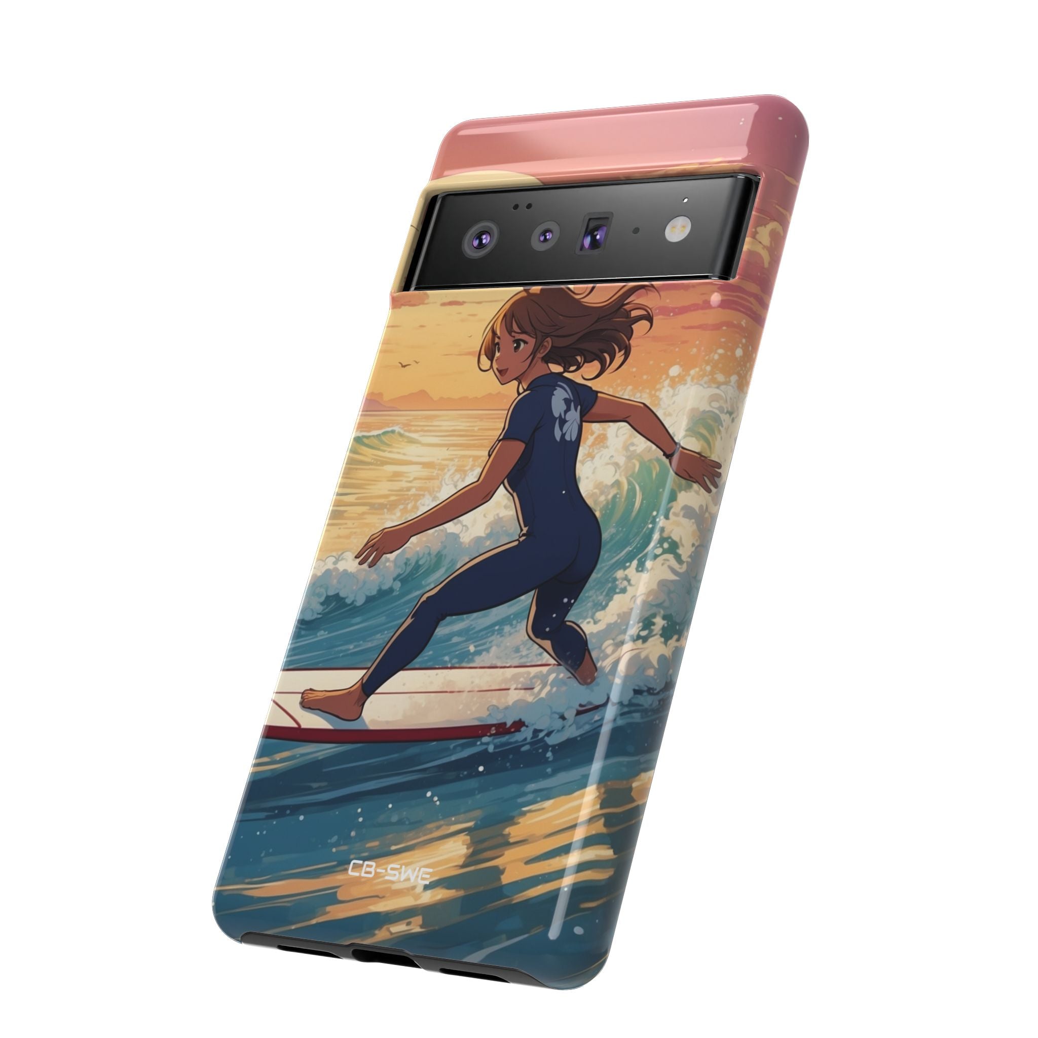Surfing Into Sunset - Google Pixel Case