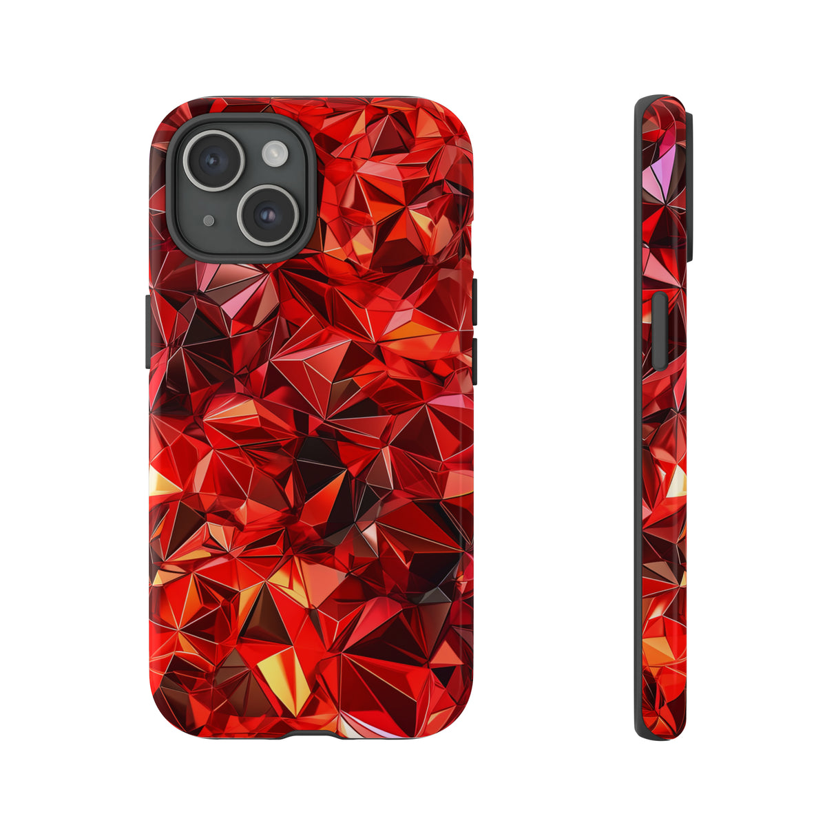 Geometric Red Fusion - Protective Phone Case