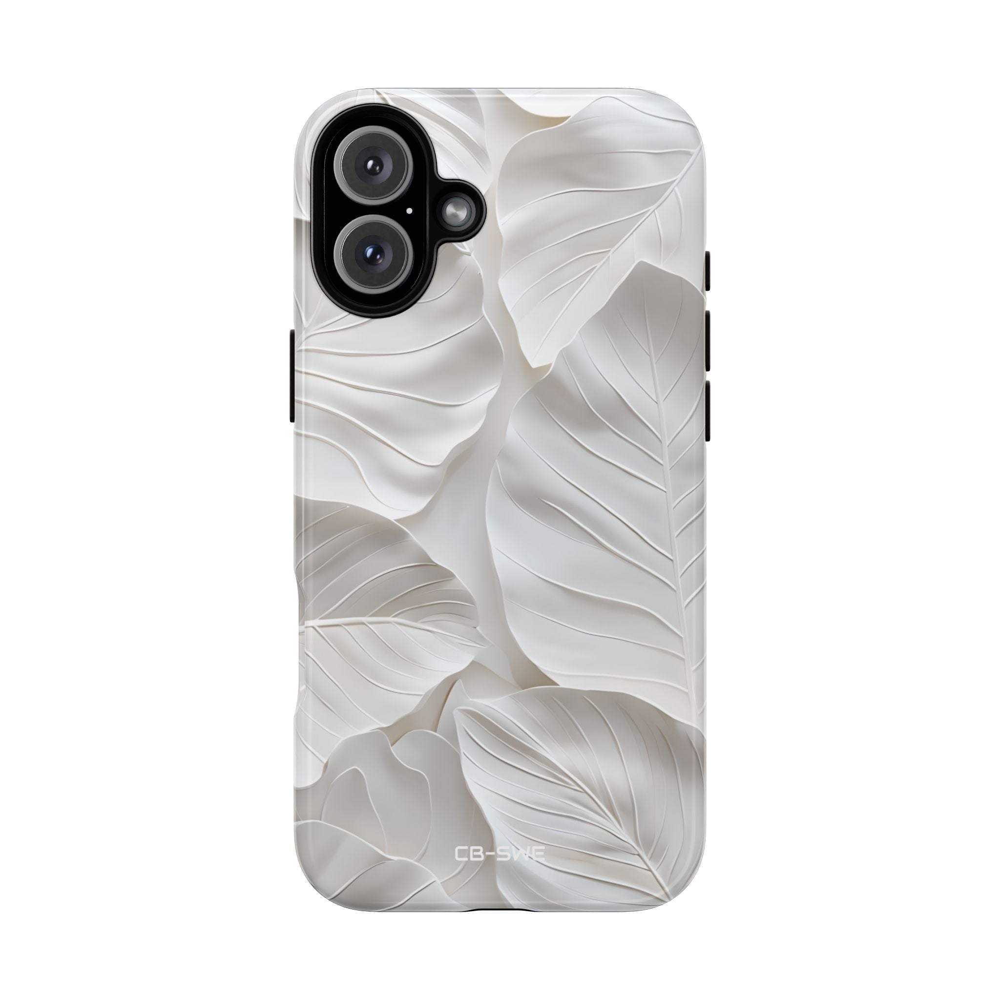Elegant Leaf Relief - iPhone Case