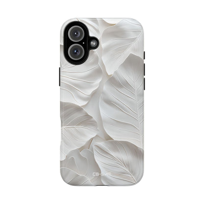Elegant Leaf Relief - iPhone Case