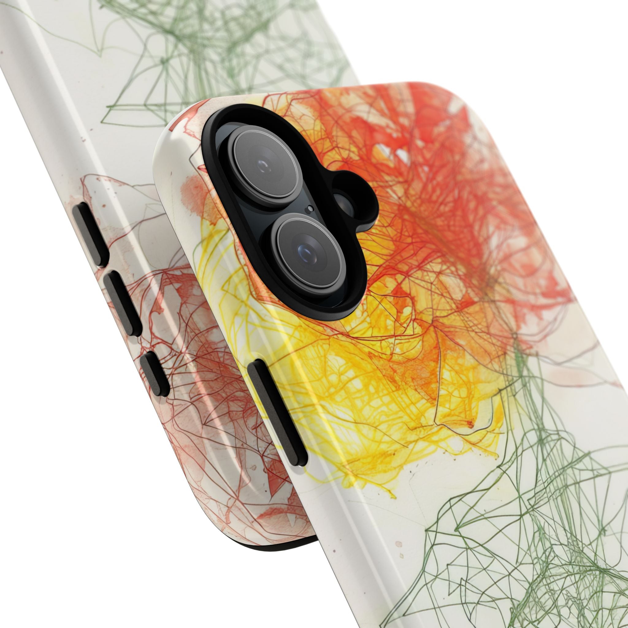 Fiery Blossom Tangle iPhone 16 - Tough
