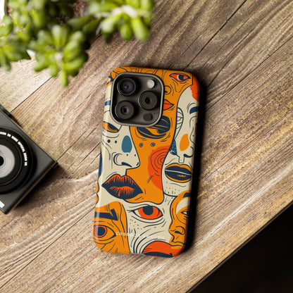 Gradient Face Mosaic iPhone 15 - Tough Phone Case