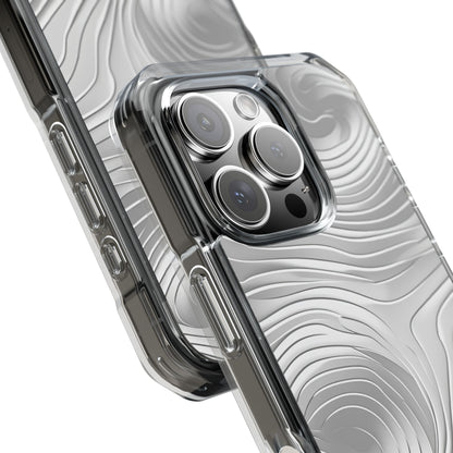 Monochrome Flow Lines iPhone 16 - Impact Clear+