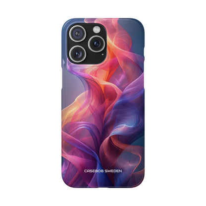 Violet Orange Flow - Slim iPhone 15 Phone Case