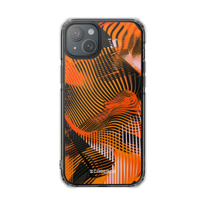 Pantone Tangerine Design | Handyhülle für iPhone (Clear Impact Case – magnetisch) 