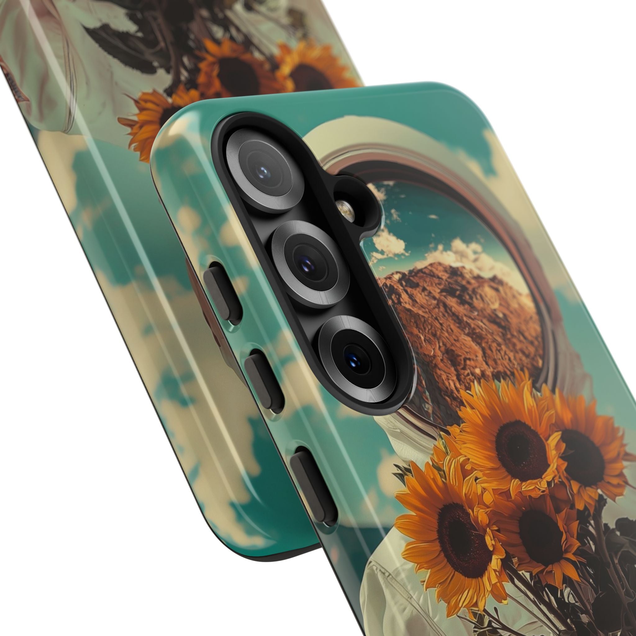 Sunflower Astronaut Samsung S25 Case - Tough