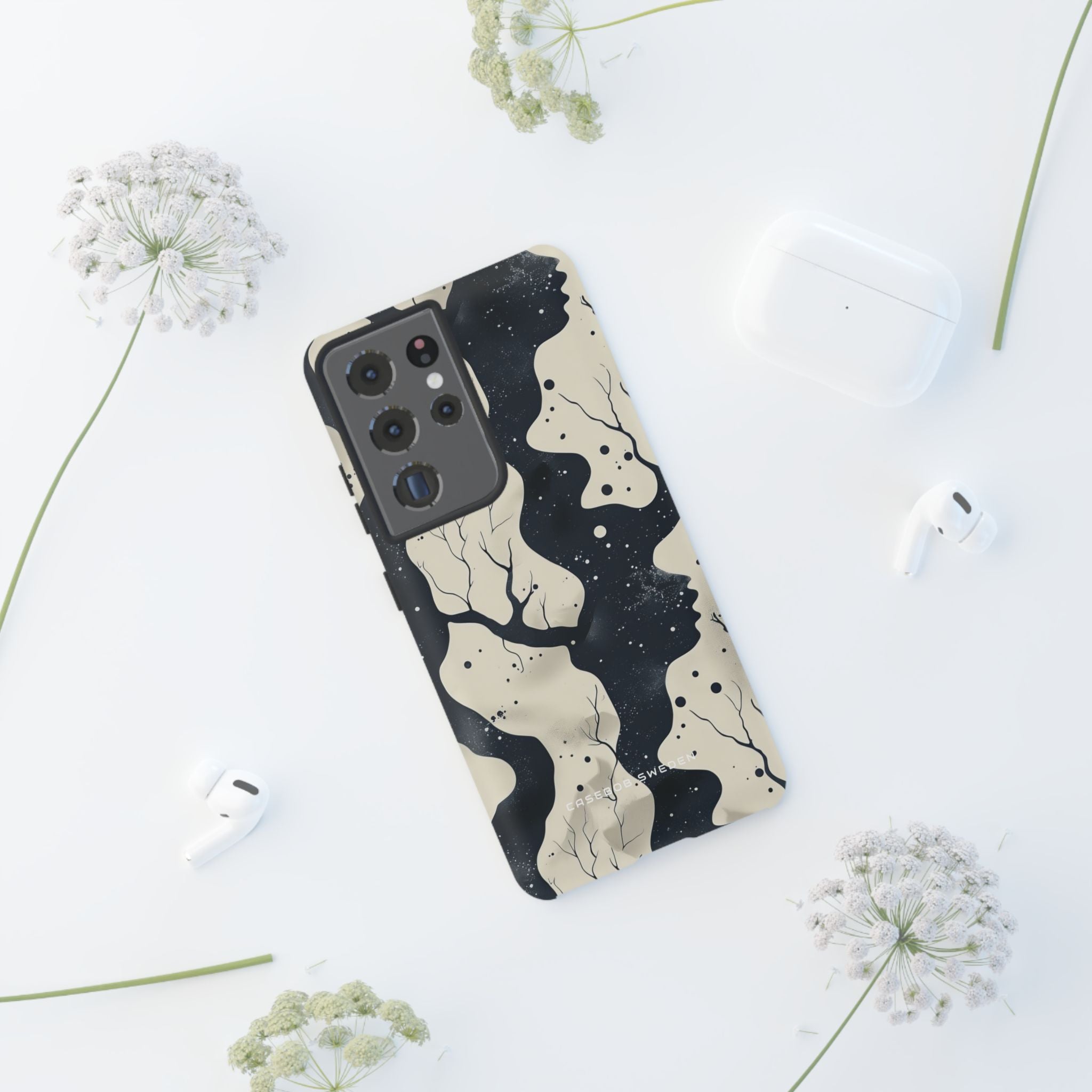 Organic Fluid Silhouettes with Cosmic Depth  Samsung S21 - Tough Phone Case