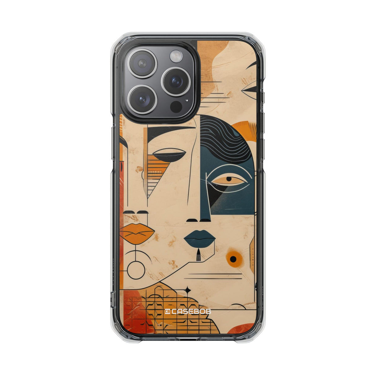 Cubist Introspection - Phone Case for iPhone (Clear Impact - Magnetic)