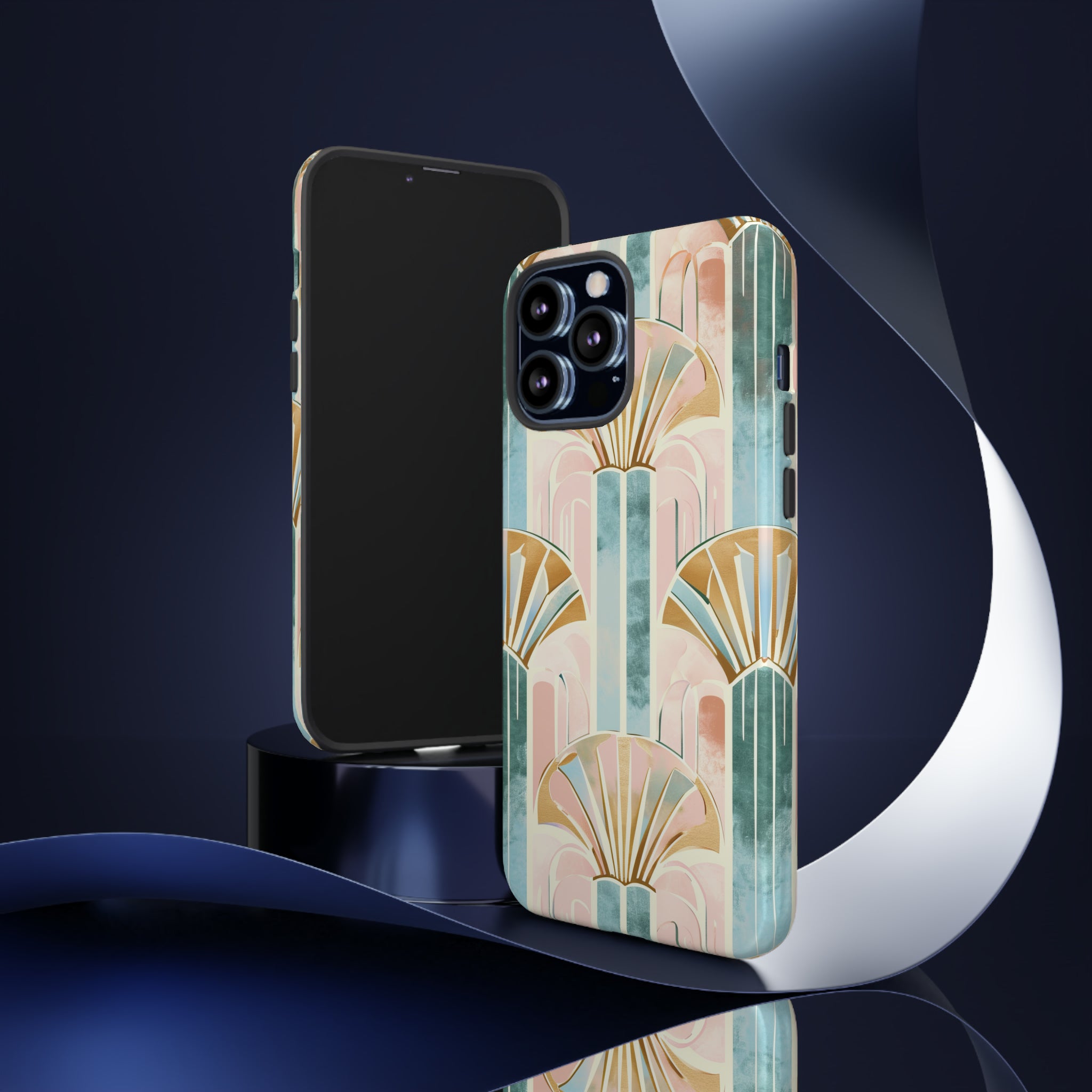 Art Deco Pastel Geometry - Protective Phone Case