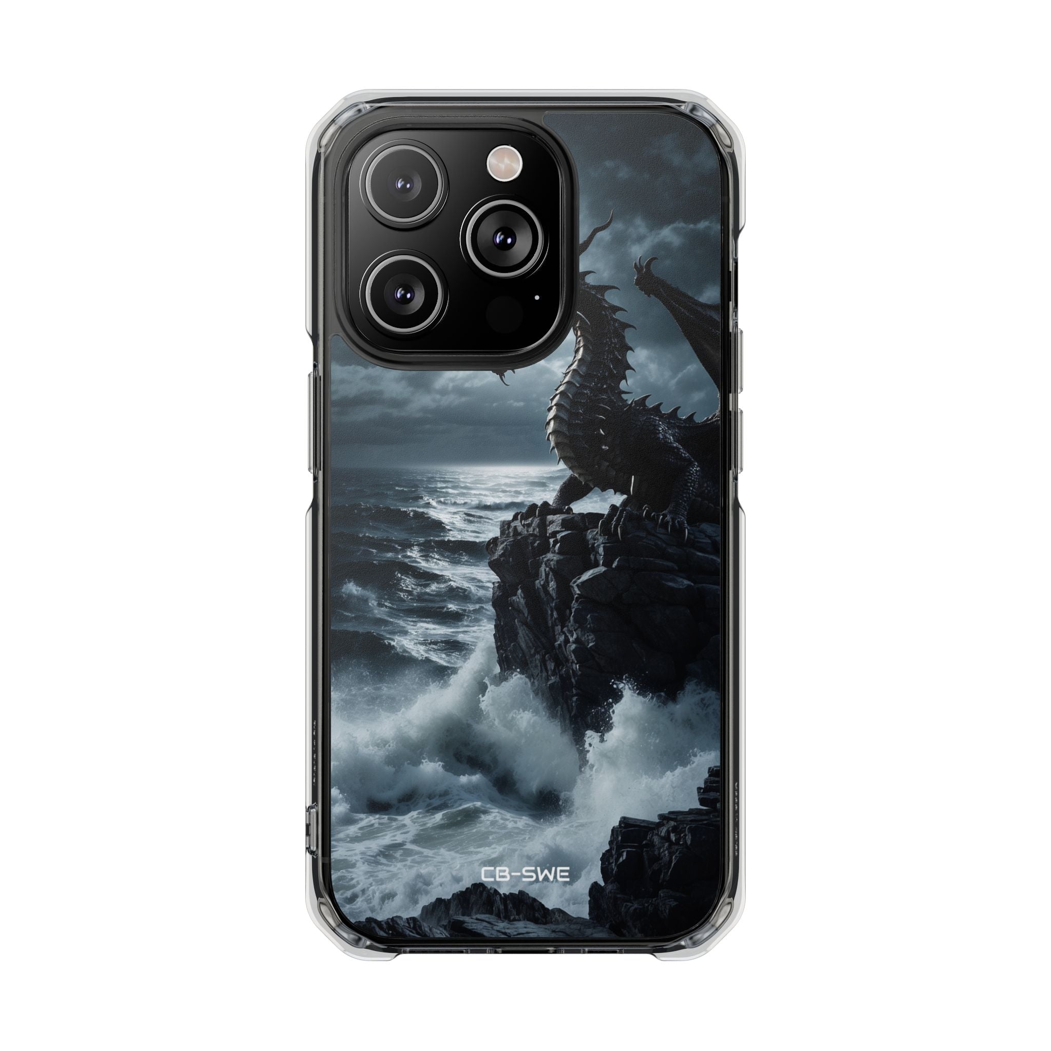 Dragon Roars Against Sea iPhone Case - Impact