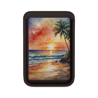 Golden Palm Sunset Wallet – MagSafe Ready