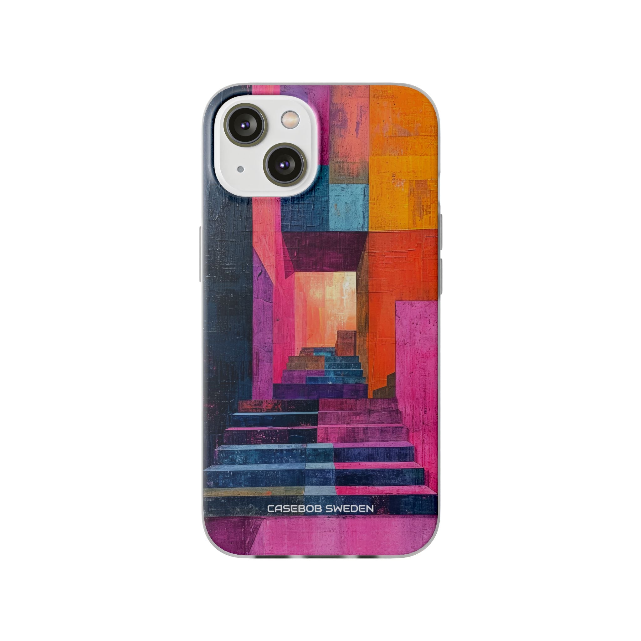 Pink Orange Geometry - Flexi iPhone 14 Phone Case