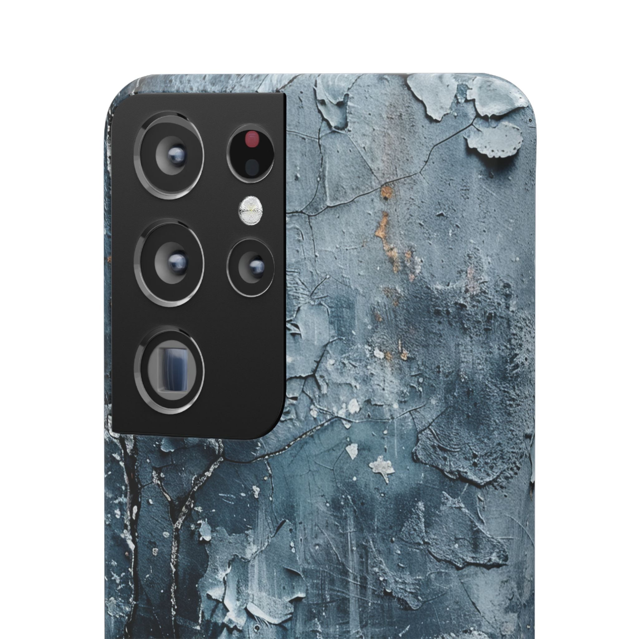 Weathered Blue Tapestry with Cracked Layers Samsung S21 - Slim Phone Case