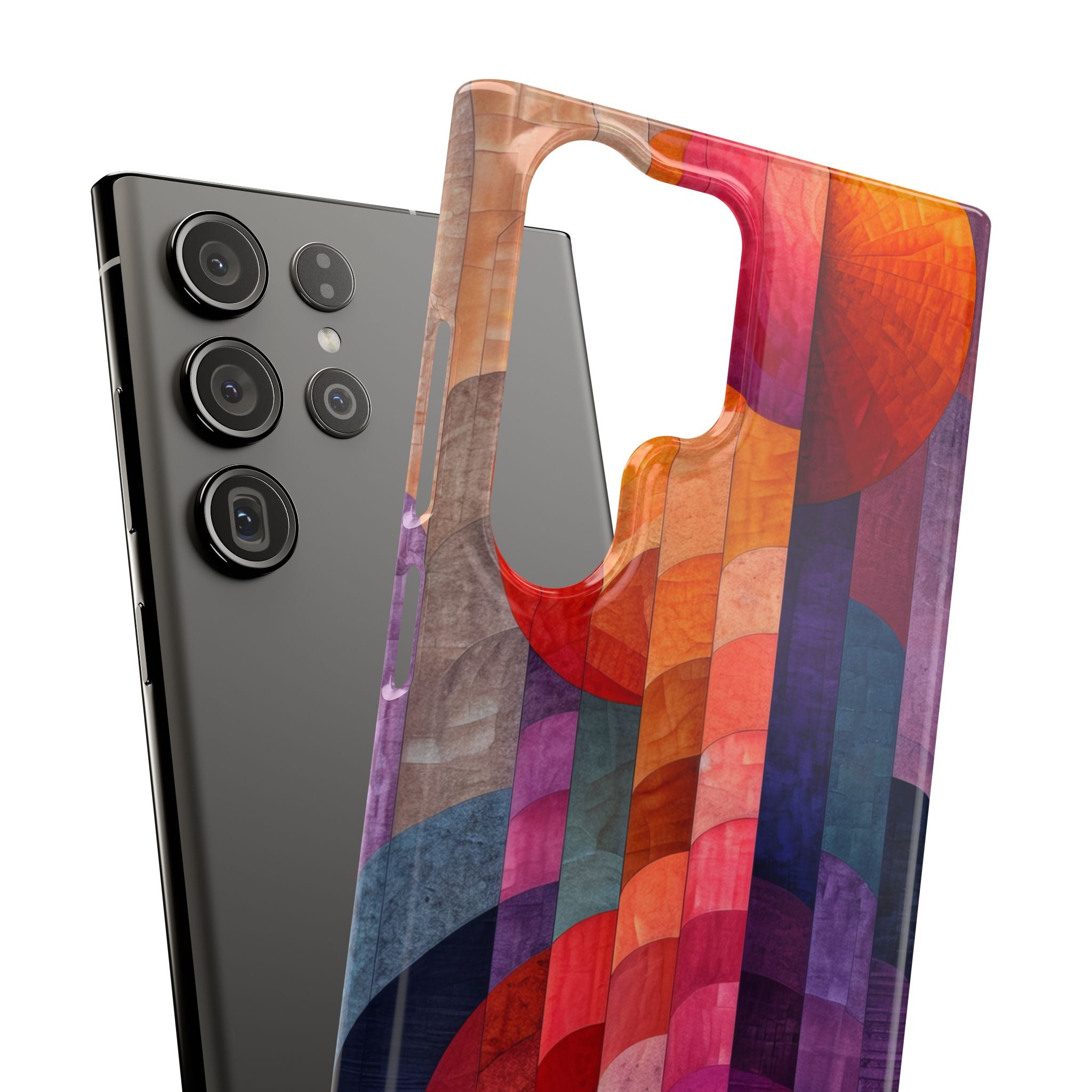 Purple Orange Abstract - Slim Samsung S23 Phone Case