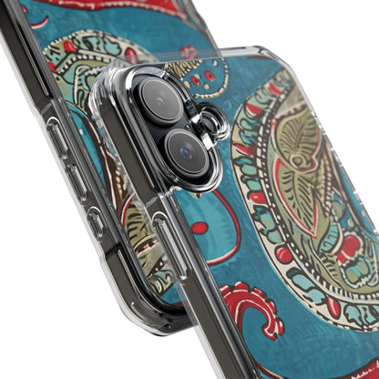 Vintage Paisley Elegance iPhone 16 - Clear Impact Phone Case