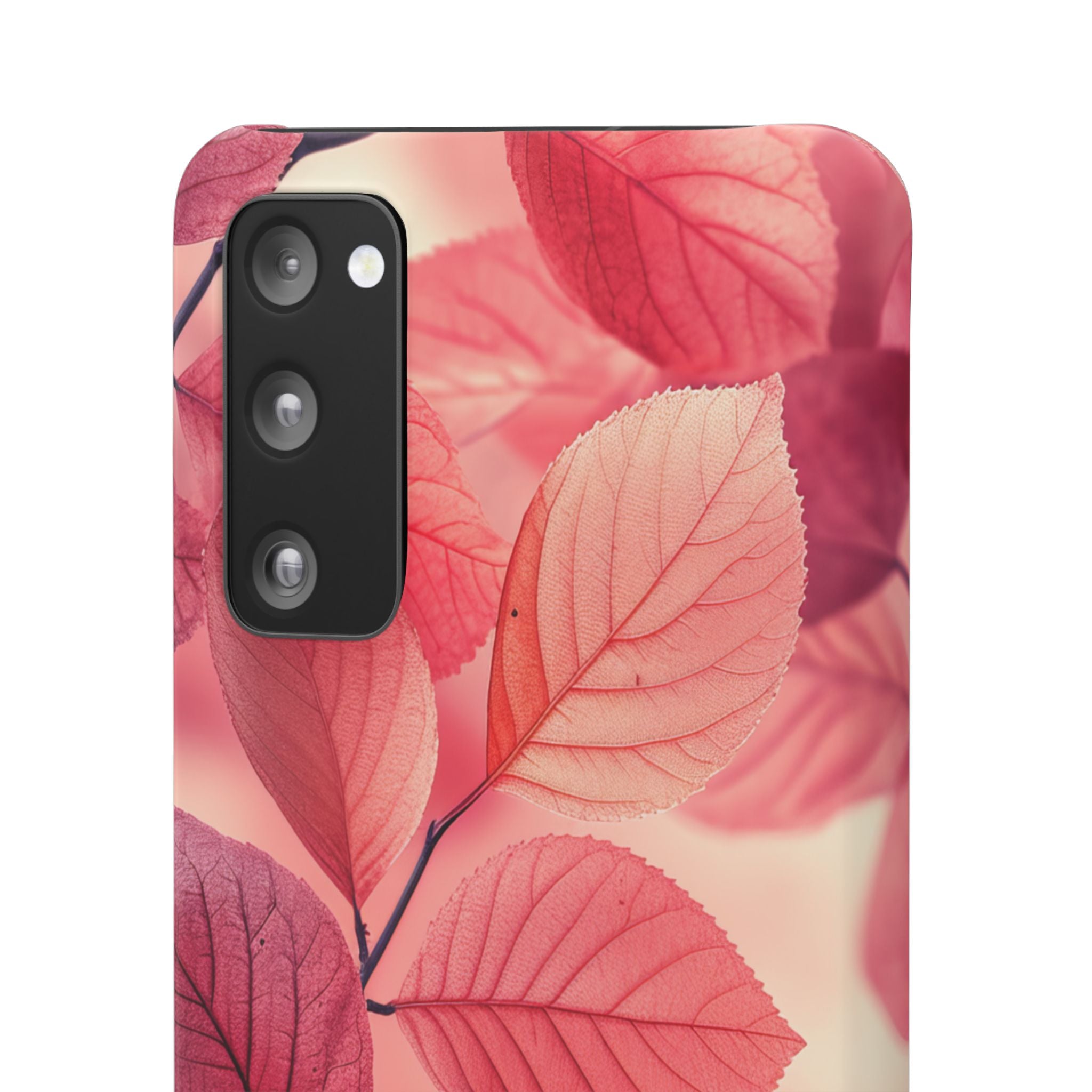 Elegant Pink Leaves Samsung S20 - Slim Phone Case