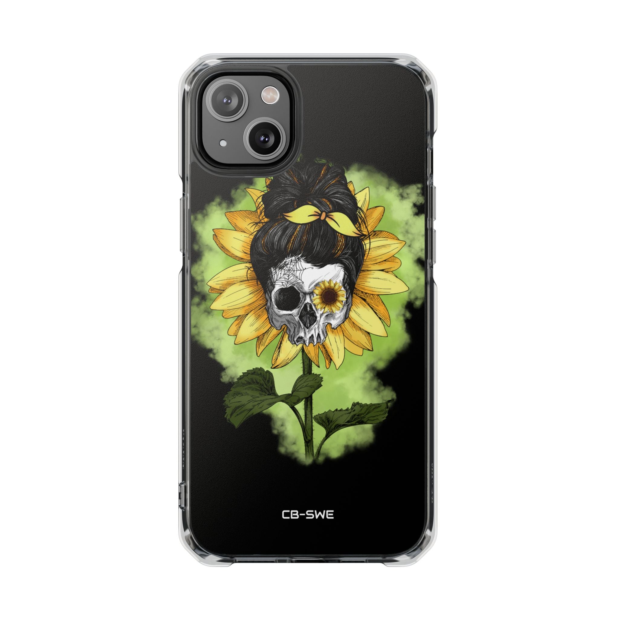 Sunflower Skull Fusion iPhone Case - Impact