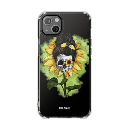 Sunflower Skull Fusion iPhone Case - Impact