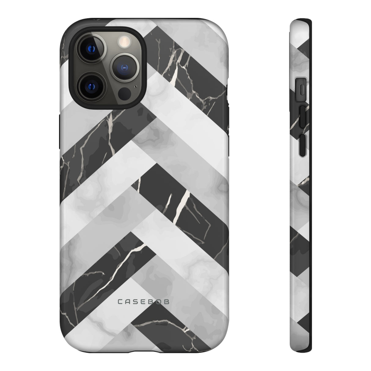 Grey Herringbone - Protective Phone Case