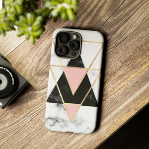 Marble Triangles - Protective Phone Case