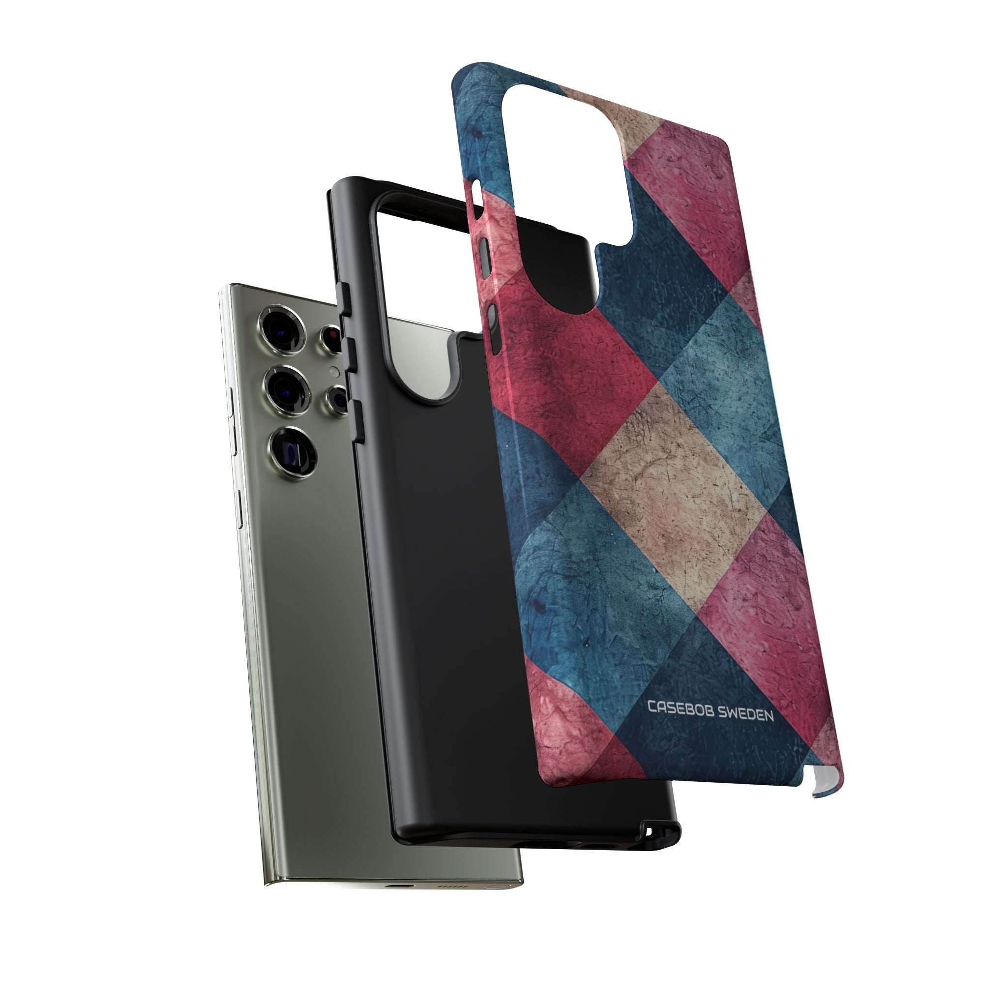 Bold Geometric Squares - Tough Samsung S23 Phone Case