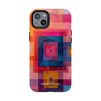 Vibrant Geometry - Tough + MagSafe® iPhone 14 Phone Case