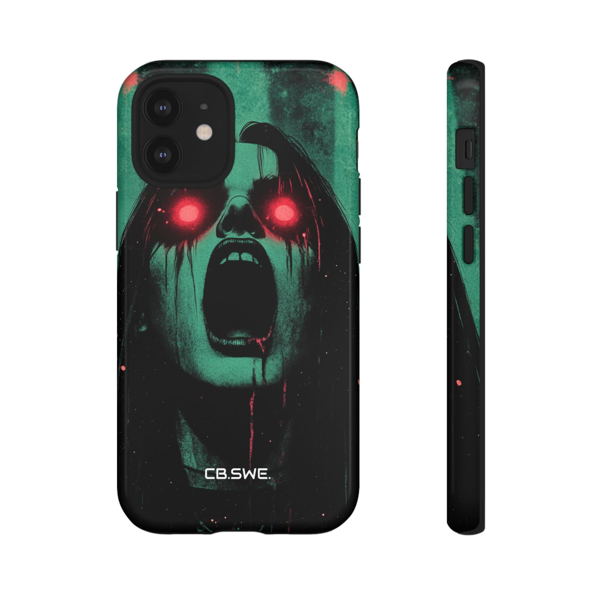 Horror poster woman glowing red eyes iPhone 12 - Tough