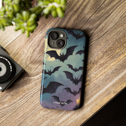 Glowing Bat Swarm iPhone 15 Case - Tough