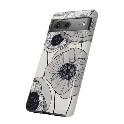 Modern Minimalist Flowers Google Pixel 7 - Tough Phone Case