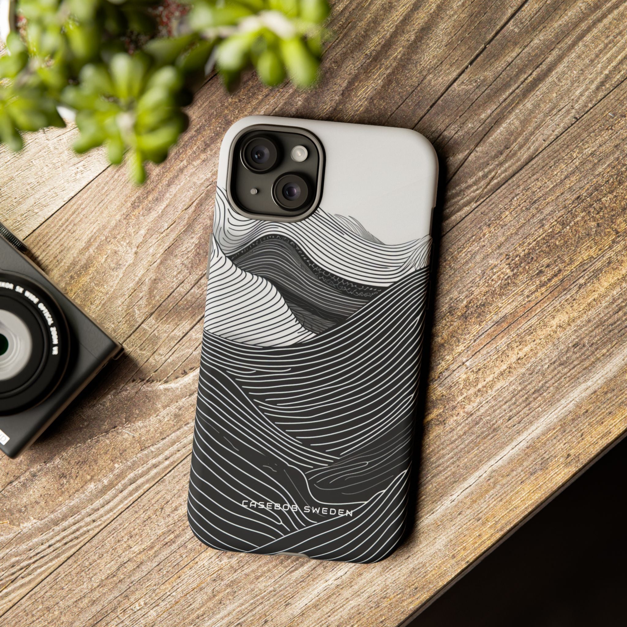 Undulating Horizon Waves iPhone 15 - Tough Phone Case