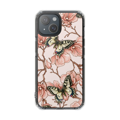 Butterflies and Magnolias Harmony iPhone Case - Impact