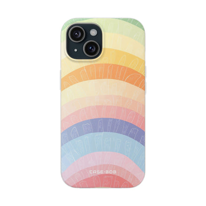 Pastel Rainbow Bands iPhone 15 Case - Soft