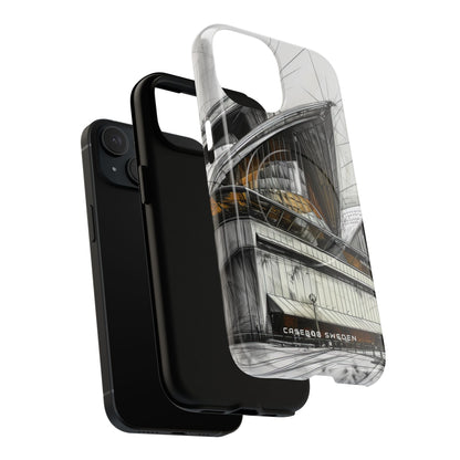 Architectural Curves in Line Formation iPhone 15 | Tough+ Phone Case