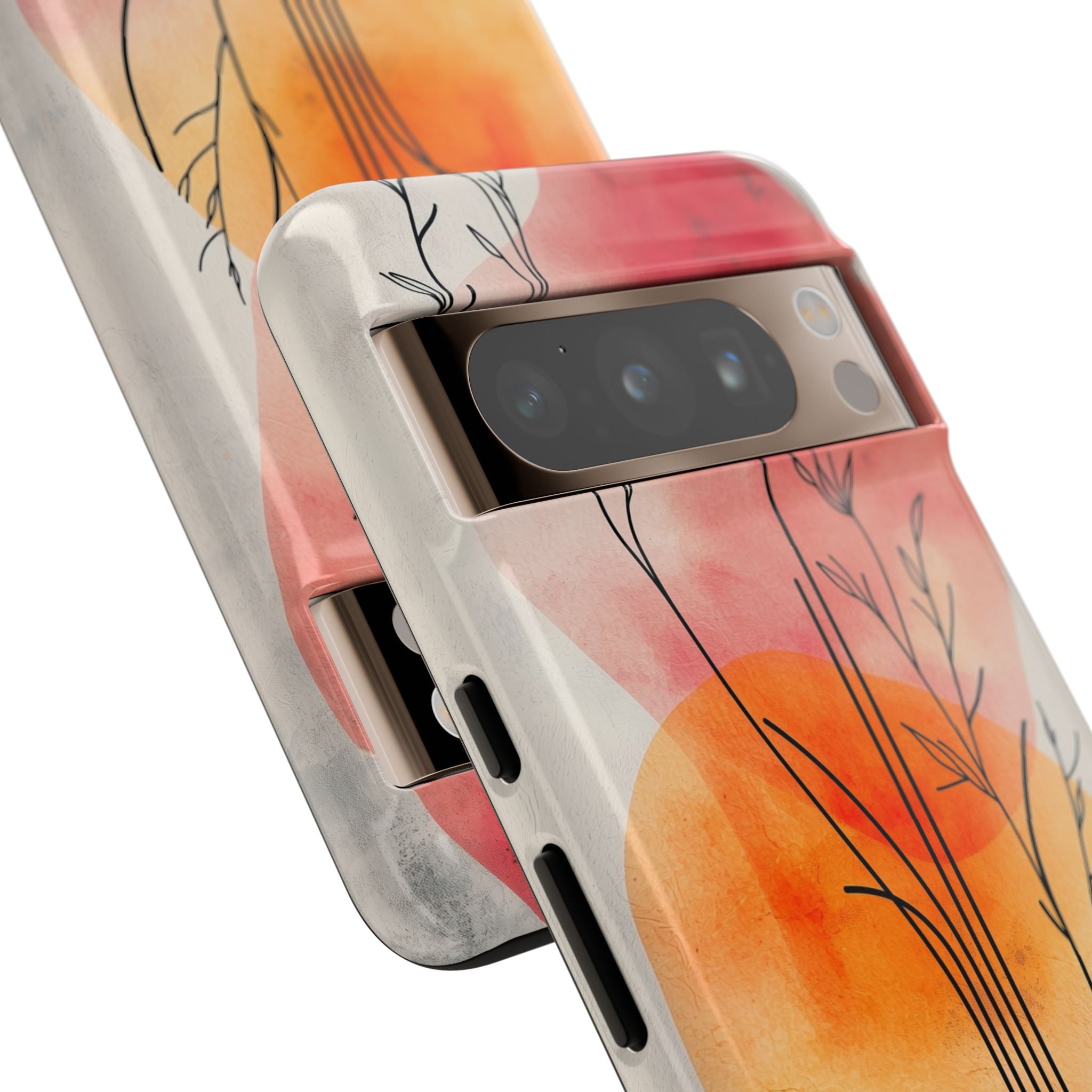 Curved Stem Sunset Google Pixel 8 Pro Case - Tough