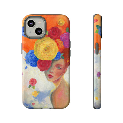 Oil Painting - Woman and Flowers - Protective Phone Case