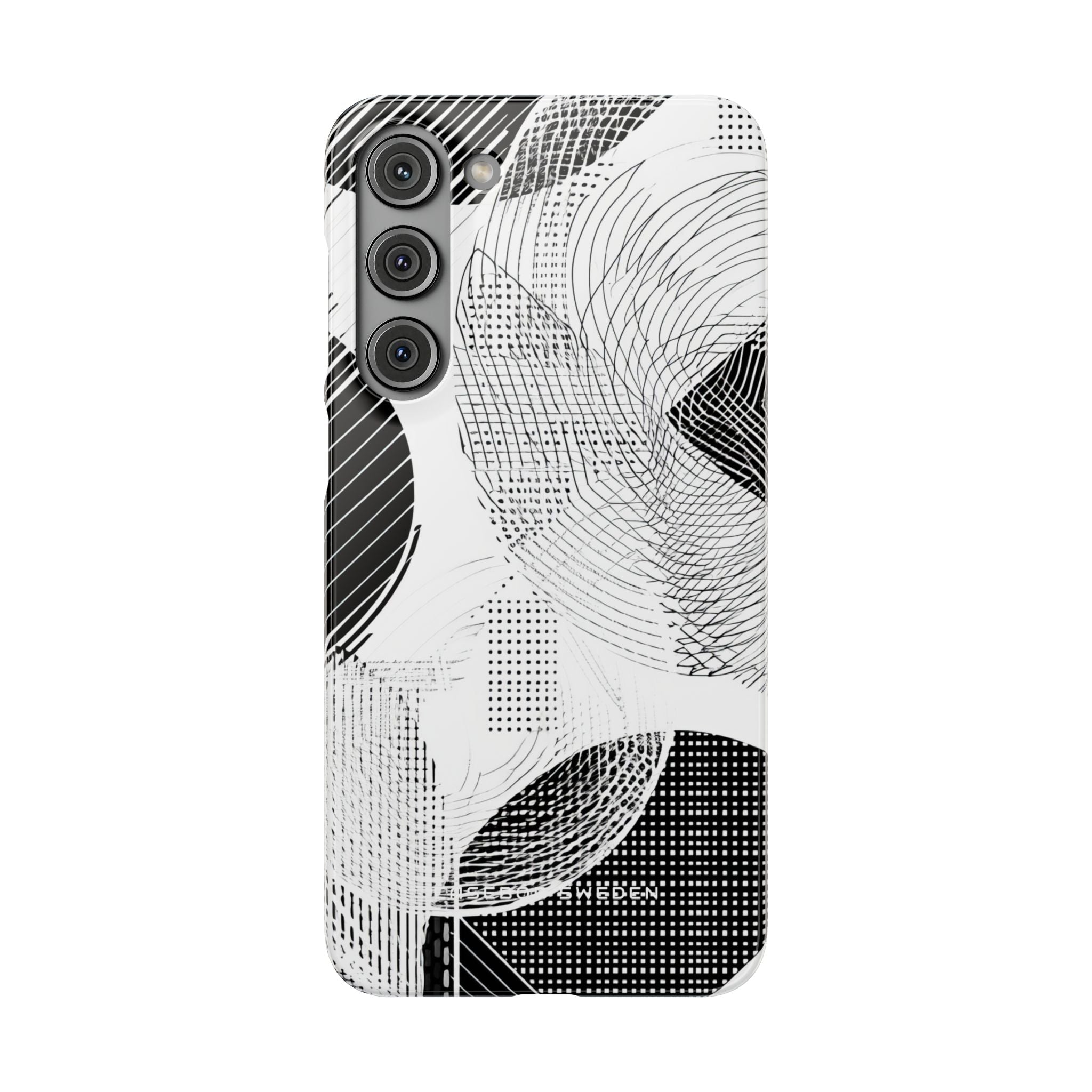 Geometric Monochrome Flow Samsung S23 - Slim Phone Case