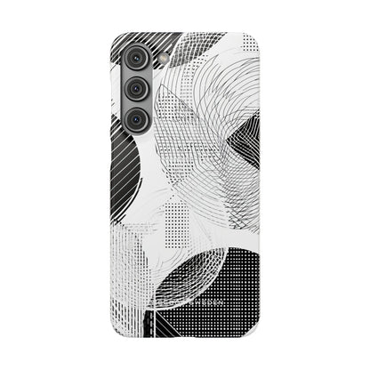 Geometric Monochrome Flow Samsung S23 - Slim Phone Case