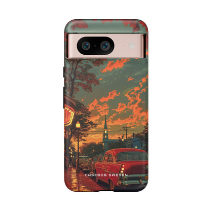 Mid-Century Nostalgia Streetscape Google Pixel 8 - Tough Phone Case