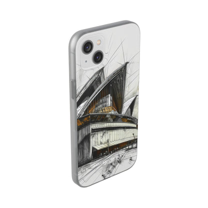 Architectural Curves in Line Formation iPhone 14 - Flexi Phone Case